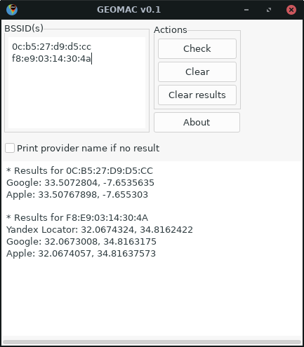 geomac Linux screenshot